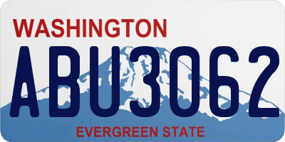WA license plate ABU3062