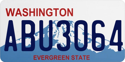 WA license plate ABU3064