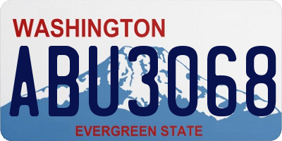 WA license plate ABU3068
