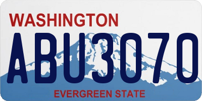 WA license plate ABU3070