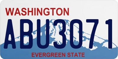 WA license plate ABU3071