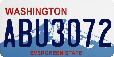 WA license plate ABU3072