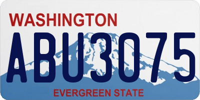 WA license plate ABU3075