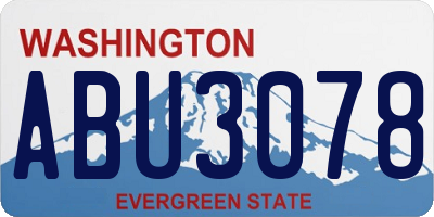 WA license plate ABU3078