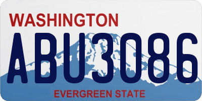WA license plate ABU3086