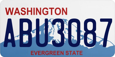 WA license plate ABU3087
