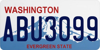 WA license plate ABU3099