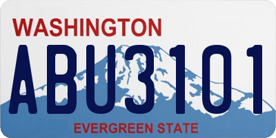 WA license plate ABU3101