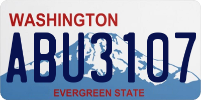 WA license plate ABU3107