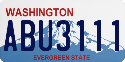 WA license plate ABU3111