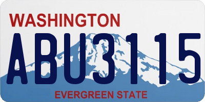 WA license plate ABU3115
