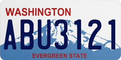 WA license plate ABU3121