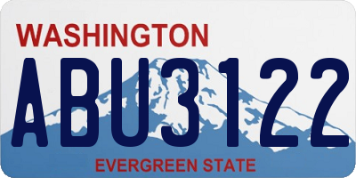 WA license plate ABU3122