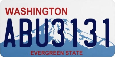 WA license plate ABU3131