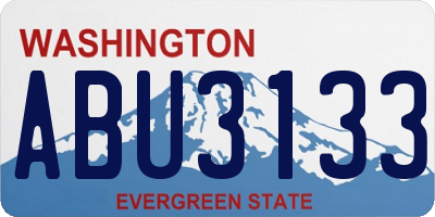 WA license plate ABU3133