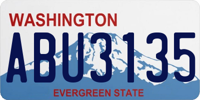 WA license plate ABU3135