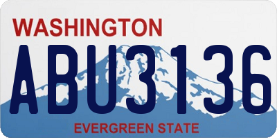 WA license plate ABU3136