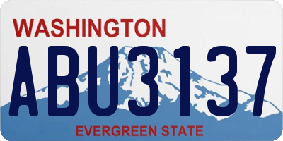 WA license plate ABU3137