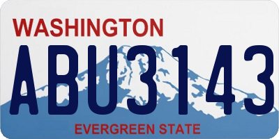 WA license plate ABU3143