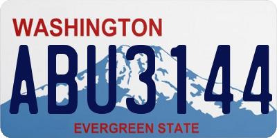 WA license plate ABU3144