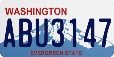 WA license plate ABU3147