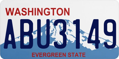 WA license plate ABU3149