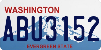 WA license plate ABU3152