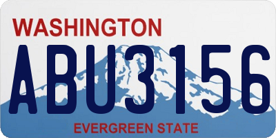 WA license plate ABU3156