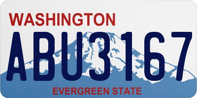 WA license plate ABU3167