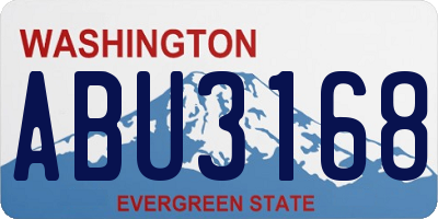 WA license plate ABU3168