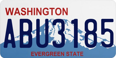 WA license plate ABU3185