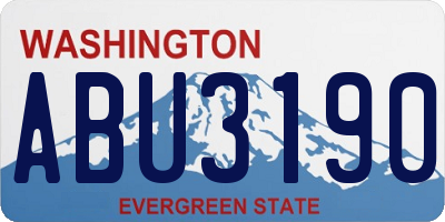 WA license plate ABU3190