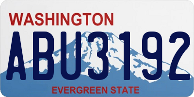 WA license plate ABU3192