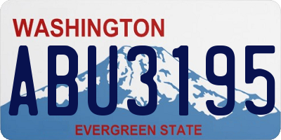 WA license plate ABU3195