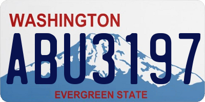 WA license plate ABU3197