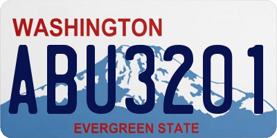 WA license plate ABU3201