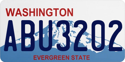 WA license plate ABU3202