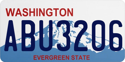 WA license plate ABU3206