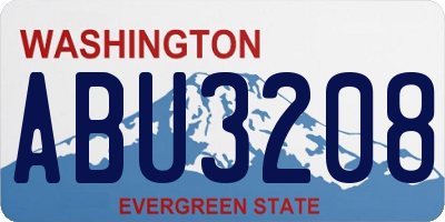 WA license plate ABU3208