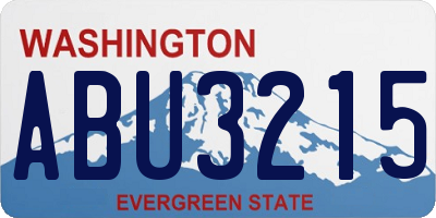 WA license plate ABU3215