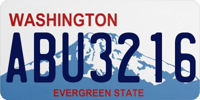 WA license plate ABU3216