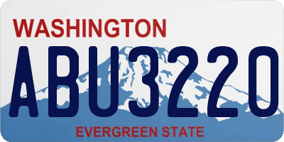WA license plate ABU3220