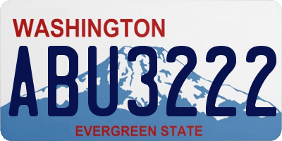 WA license plate ABU3222