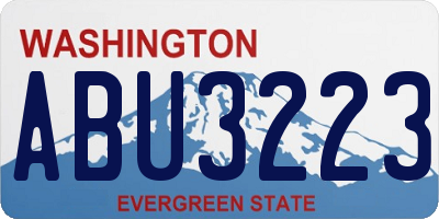 WA license plate ABU3223