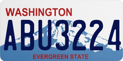 WA license plate ABU3224