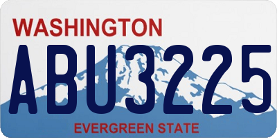 WA license plate ABU3225