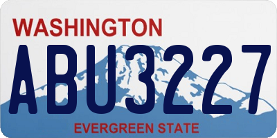 WA license plate ABU3227