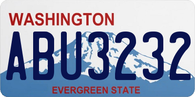 WA license plate ABU3232