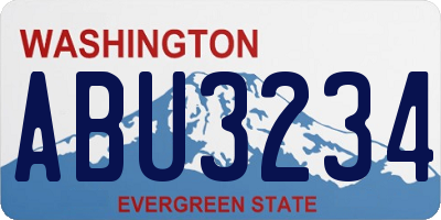WA license plate ABU3234