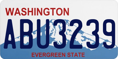 WA license plate ABU3239